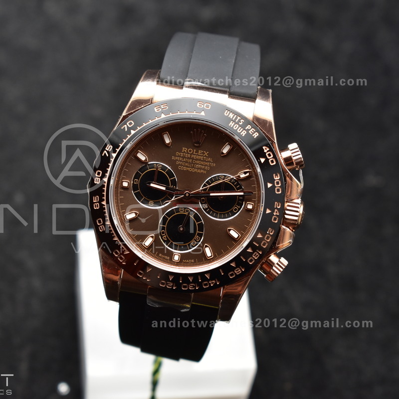 Daytona 116515 LN ZF 1:1 Best Edition Chocolate/Black Dial on Oyster-flex Strap SH4130 (Gain Weight)